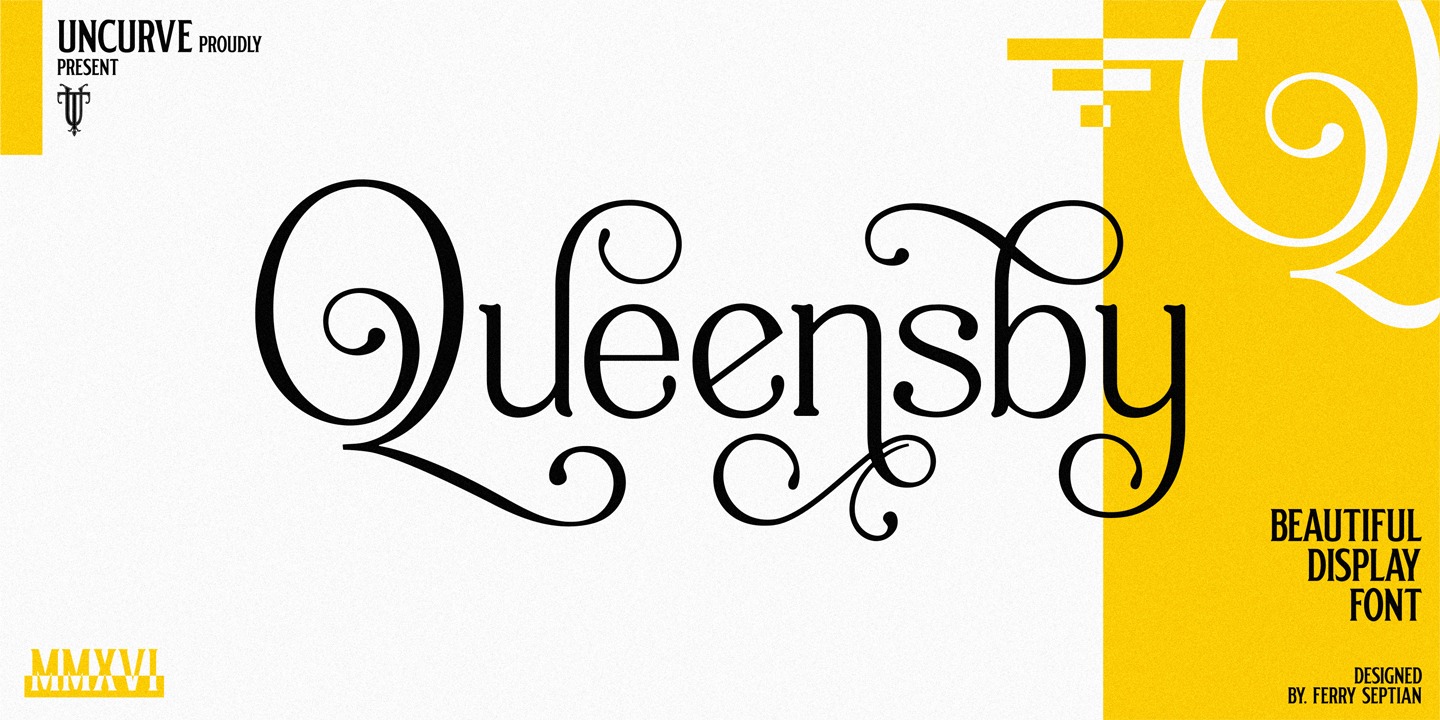 Пример шрифта Queensby #1